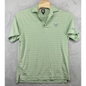 Footjoy Golf Polo Shirt Northstone CC Green Striped Men's‎ Size M